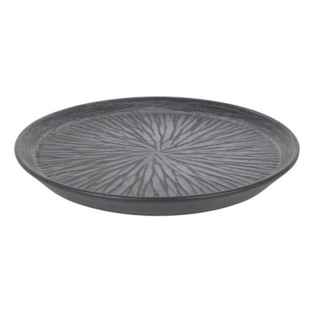 Flacher Teller Inde Stoneware Lotus Porzellan Schwarz | Tienda24 - Global Online Shop Tienda24.eu