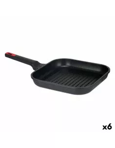 Grill pan Quttin Infinity Red 28,5 x 47 x 6 cm (6 Units) | Tienda24 Tienda24.eu