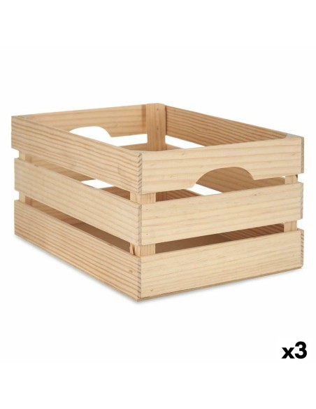 Decorative box Pine 26 x 18,3 x 36 cm (3 Units) | Tienda24 Tienda24.eu