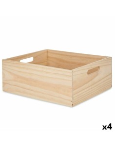 Decorative box Brown Wood 31 x 16 x 21 cm (18 Units) | Tienda24 Tienda24.eu