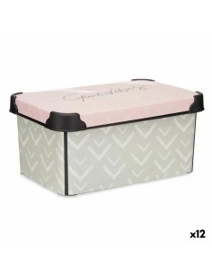 Aufbewahrungsbox mit Deckel Anthrazit Kunststoff 24 L 29,3 x 24,5 x 45 cm (6 Stück) | Tienda24 Tienda24.eu