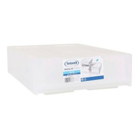 Boîte de rangement avec couvercle Tontarelli roues Transparent Plastique Bleu 120 x 30 x 39 cm (6 Unités) | Tienda24 Tienda24.eu