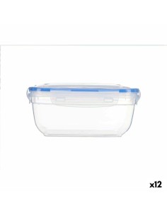 Lancheira Hermética Quttin Transparente Retangular 5,6 L (4 Unidades) | Tienda24 Tienda24.eu