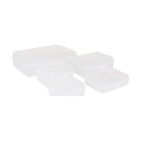 Conjunto de 5 Lancheiras Tontarelli Fill box Retangular Branco 5 Peças (29,5 x 20,2 x 8,6 cm) de Tontarelli, Armazenamento de...