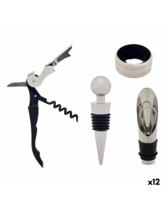 Set d'Accessoires pour Vin Versa Bambou Acier | Tienda24 Tienda24.eu