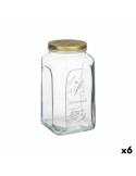 Tarro Homemade Transparente Dorado Metal Vidrio 3 L 13 x 25 x 13 cm (6 Unidades) | Tienda24 Tienda24.eu