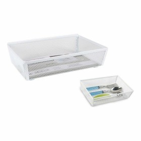 Range-couverts Confortime Métal Blanc (21,8 x 15,24 x 5,2 cm) de Confortime, Étagères et supports - Réf : S2211178, Prix : 1,...