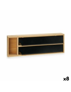 Basket for Kitchen Shelf Black Iron 28 x 12 x 9 cm (8 Units) | Tienda24 Tienda24.eu