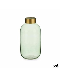 Vase Romimex Gris verre Visage 9 x 25 x 9 cm | Tienda24 Tienda24.eu