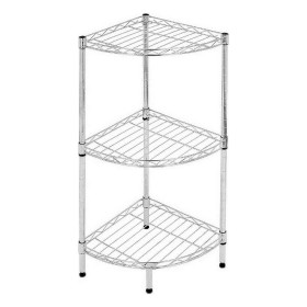 Étagère d'Angle Confortime 3 niveaux Chrome (35 x 35 x 70 cm) de Confortime, Étagères de rangement - Réf : S2212286, Prix : 2...