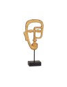 Figura Decorativa Cara Dorado 19,5 x 38 x 10,5 cm (4 Unidades) | Tienda24 Tienda24.eu