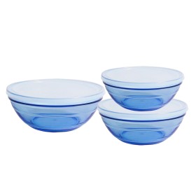 Set of bowls Duralex Marine Blue With lid 3 Pieces by Duralex, Food storage - Ref: S2212380, Price: 10,84 €, Discount: %