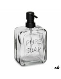 Distributeur de Savon Pure Soap Verre Noir Plastique 570 ml (6 Unités) | Tienda24 Tienda24.eu