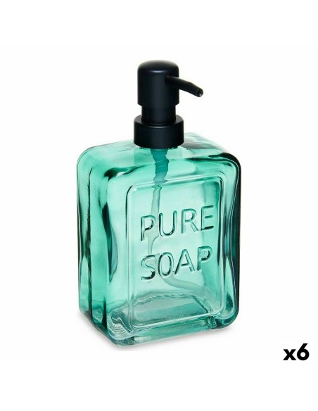 Dispensador de Jabón Pure Soap Cristal Verde 570 ml (6 Unidades) | Tienda24 Tienda24.eu