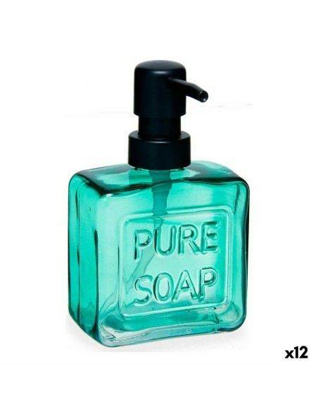 Dispensador de Sabão Pure Soap 250 ml Cristal Verde Plástico (12 Unidades) | Tienda24 Tienda24.eu