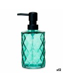 Dispensador de Jabón Diamante Cristal Verde Plástico 410 ml (12 Unidades) | Tienda24 Tienda24.eu