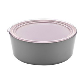 Cuenco Melamina Con Tapa Rosa/Gris 600 ml 14 x 6 cm de Inde, Cuencos y tazones - Ref: S2213356, Precio: 1,72 €, Descuento: %