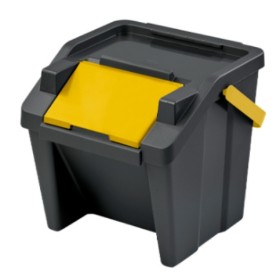 Rubbish Bin Tontarelli Coverline Blue 44 L Black 38,5 x 34,5 x 54,5 cm (6 Units) | Tienda24 - Global Online Shop Tienda24.eu