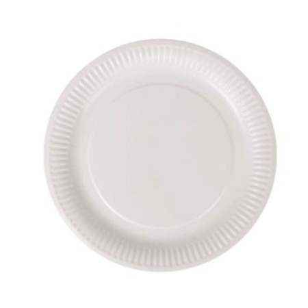 Set de Platos Algon Blanco Cartón Desechables 23 cm 100 Unidades de Algon, Platos - Ref: S2214092, Precio: 3,35 €, Descuento: %