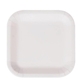 Plate set Algon White Cardboard Disposable Squared 26 cm 25 Units by Algon, Turntables - Ref: S2214110, Price: 2,24 €, Discou...