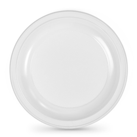 Set of reusable plates Algon Circular White 25 x 25 x 2,5 cm Plastic 100 Units by Algon, Turntables - Ref: S2214251, Price: 1...