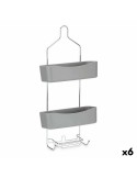 Portaoggetti da Doccia 28 x 60 x 14 cm Grigio Metallo Plastica (6 Unità) da Berilo, Accessori per la doccia - Ref: S3626989, ...