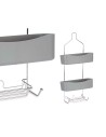 Rangement de douche 28 x 60 x 14 cm Gris Métal Plastique (6 Unités) | Tienda24 Tienda24.eu