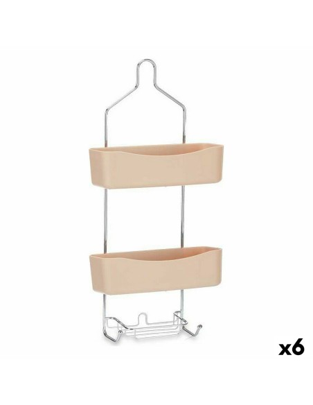 Portaoggetti da Doccia 28 x 60 x 14 cm Beige Metallo Plastica (6 Unità) da Berilo, Accessori per la doccia - Ref: S3626990, P...