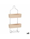 Portaoggetti da Doccia 28 x 60 x 14 cm Beige Metallo Plastica (6 Unità) da Berilo, Accessori per la doccia - Ref: S3626990, P...