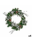 Advent wreathe Green Silver 60 x 13 x 60 cm (4 Units) | Tienda24 Tienda24.eu