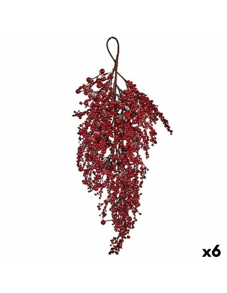 Guirnalda de Navidad Rama Frutos rojos Plástico 69 x 17 x 17 cm (6 Unidades) | Tienda24 Tienda24.eu