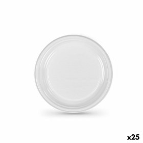 Set of reusable plates Algon White Plastic 17 cm (25 Units) by Algon, Turntables - Ref: S2215391, Price: 0,74 €, Discount: %