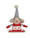 Statua Decorativa Mouse Calendario Rosso Grigio Legno 20 x 11 x 20 cm (8 Unità) da Krist+, Natale - Ref: S3627094, Precio: €5...