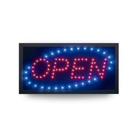 Cartel Securit Open Luz LED 24 x 48 x 2 cm de Securit, Señales luminosas - Ref: S2215682, Precio: 50,20 €, Descuento: %