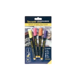 Liquid chalk marker Uni-Ball PWE-5M Golden (6 Pieces) | Tienda24 - Global Online Shop Tienda24.eu