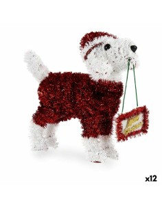 Adorno Natalício Colar Árvore de Natal Enfeite Cintilante Leve LED Vermelho Verde Polipropileno PET 44 x 58,8 x 7 cm (12 Unida | Tienda24 Tienda24.eu