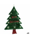 Décorations de Noël Pendentif Sapin de Noël guirlande Lumière LED Rouge Vert polypropylène PET 44 x 58,8 x 7 cm (12 Unités | Tienda24 Tienda24.eu