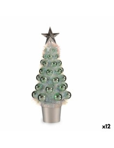 Decorative Figure Christmas Tree Sequins Golden 10 x 41 x 10 cm (6 Units) | Tienda24 Tienda24.eu