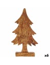 Deko-Figur Weihnachtsbaum Gold Holz 5 x 31 x 15,5 cm (6 Stück) | Tienda24 Tienda24.eu