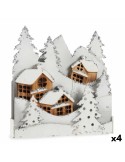 Statua Decorativa Luce Paese Bianco Marrone Legno 44 x 48 x 7,5 cm (4 Unità) da Krist+, Natale - Ref: S3627247, Precio: €99.2...