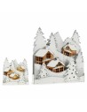 Statua Decorativa Luce Paese Bianco Marrone Legno 44 x 48 x 7,5 cm (4 Unità) da Krist+, Natale - Ref: S3627247, Precio: €99.2...