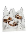 Statua Decorativa Luce Paese Bianco Marrone Legno 44 x 48 x 7,5 cm (4 Unità) da Krist+, Natale - Ref: S3627247, Precio: €99.2...