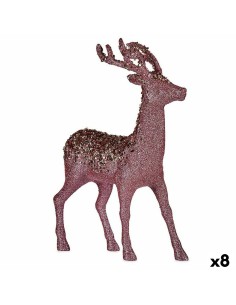 Figura Decorativa Natal Branco Castanho Preto Verde Cerâmica 14 x 37,5 x 27,5 cm | Tienda24 Tienda24.eu