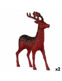 Figura Decorativa Reno de Navidad Rojo Plástico 15 x 45 x 30 cm (2 Unidades) | Tienda24 Tienda24.eu