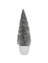 Figura Decorativa Árvore de Natal Branco Prateado Plástico 10 x 33 x 10 cm (6 Unidades) | Tienda24 Tienda24.eu