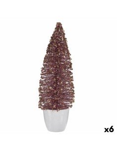 Statua Decorativa Albero di Natale Rosa Dorato 10 x 33 x 10 cm (6 Unità) da Krist+, Natale - Ref: S3627303, Precio: 32,67 €, ...