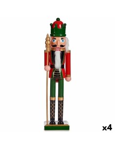 Figura Decorativa Reno de Navidad Rojo Gris Poliéster 13 x 65 x 18 cm (4 Unidades) | Tienda24 Tienda24.eu