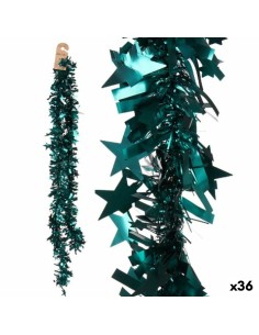 Ghirlanda di Natale Tinsel Stelle Verde 9 x 9 x 200 cm (36 Unità) da Krist+, Natale - Ref: S3627354, Precio: €46.13, Descuent...