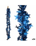 Christmas garland Tinsel Stars Blue 9 x 9 x 200 cm (36 Units) | Tienda24 Tienda24.eu