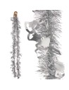 Christmas garland Tinsel Hoods Silver Plastic 12 x 12 x 200 cm (36 Units) | Tienda24 Tienda24.eu